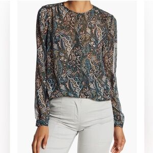 Veronica Beard 100% silk paisley top